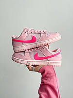 Женские кроссовки Nike Dunk Low GS Triple Pink