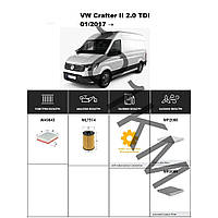 Комплект фільтрів VW Crafter II 2.0TDI (2016-) WIX