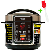 Мультиварка ROTEX REPC76-B, 5 литров 900 Вт, 17 программ + Подарок Кисточка
