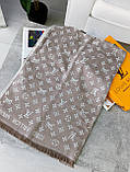 Палантин шарф louis vuitton Луї вітон молочний-моко, фото 3