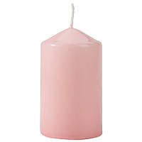 Свеча цилиндр декоративная розовая 60*100 мм Bispol