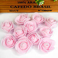 Головка розы из фоамирана, 3 см, светло-розовый