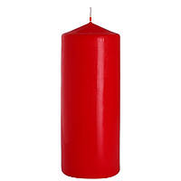 Свеча цилиндр декоративная красная 80*200 мм Bispol