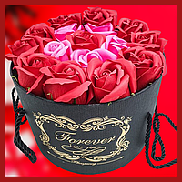 Подарок мамочке на 8 марта набор мыльных роз Forever I love you запоминающийся подарок подарочный набор букет