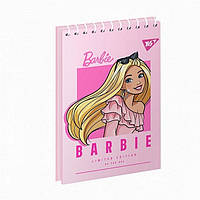 Блокнот А7 80арк., в клітинку, на спіралі (верхня), м'яка обкладинка Yes Barbie