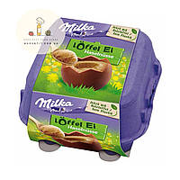 Шоколадные яички в лотке Milka «Löffel Ei Haselnuss» c ореховым мусcом, 144 г.