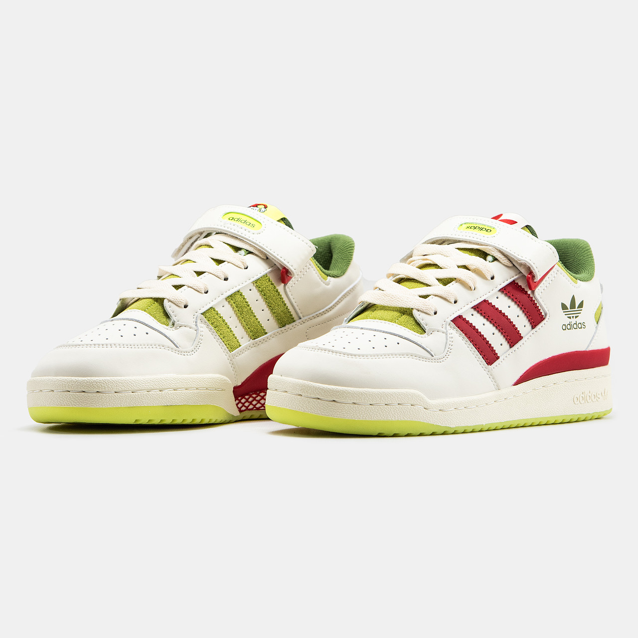 Кросівки чоловічі білі Adidas Forum x The Grinch White Red Green (14978), фото 1
