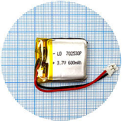 Батарея (акумулятор) універсальний 702530Р 32 х 25 х 7 мм 600 mAh 3.7V