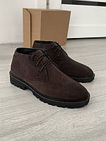 Легкі коричневі замшеві черевики 40 - 45 розмір