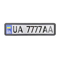 Рамка номерного знака для авто з неіржавкої сталі CarLife універсальна рамка номера матова (NH420) AVK