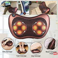 Роликовая массажная электрическая подушка MASSAGE PILLOW для дома и автомобиля Массажер массажные подушки mgf