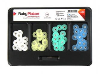 Диски 12,7мм RubyPlaton набір асорті 80шт. (білі, сині ,жовті, зелені)