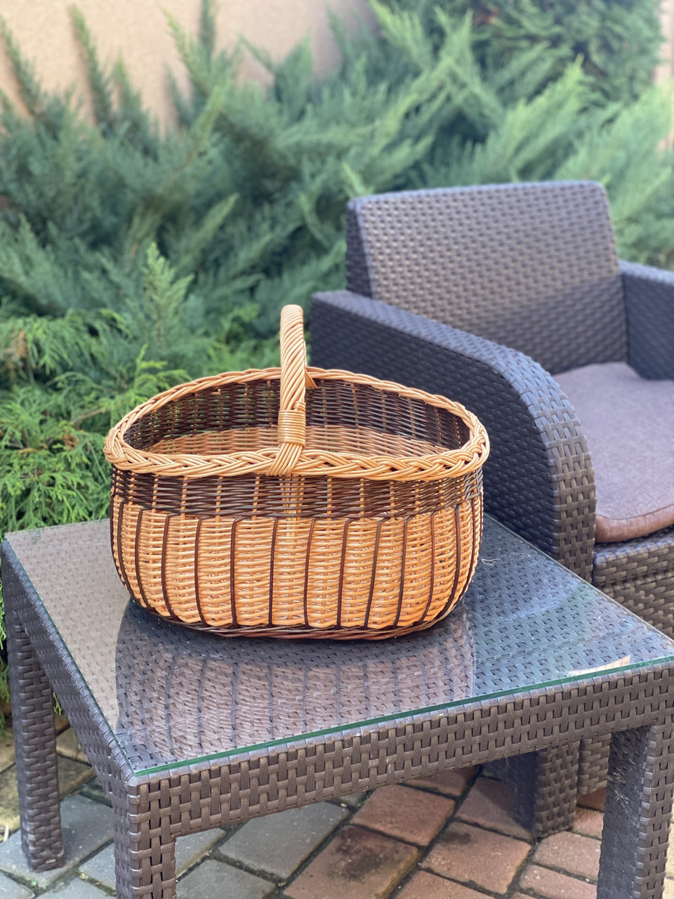 Плетений кошик з лози « Грибний» Арт:052, фото 1