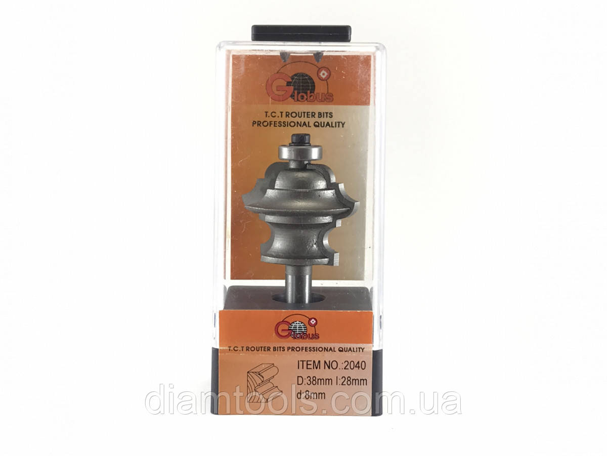 Фреза кромкова фігурна мультипрофільна Глобус 2040 D38 d8 L63.5 h28.5