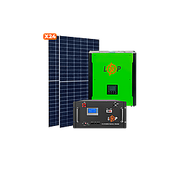 Сонячна електростанція (СЕС) Преміум + GRID 3Ф 10kW АКБ 11kWh LiFePO4 230 Ah