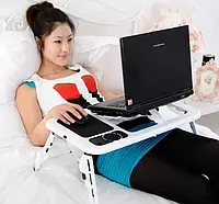 Столик подставка Мобильный под ноут з кулером,для ноутбука с охлаждением и вентилятором Регулируемый стол mgf