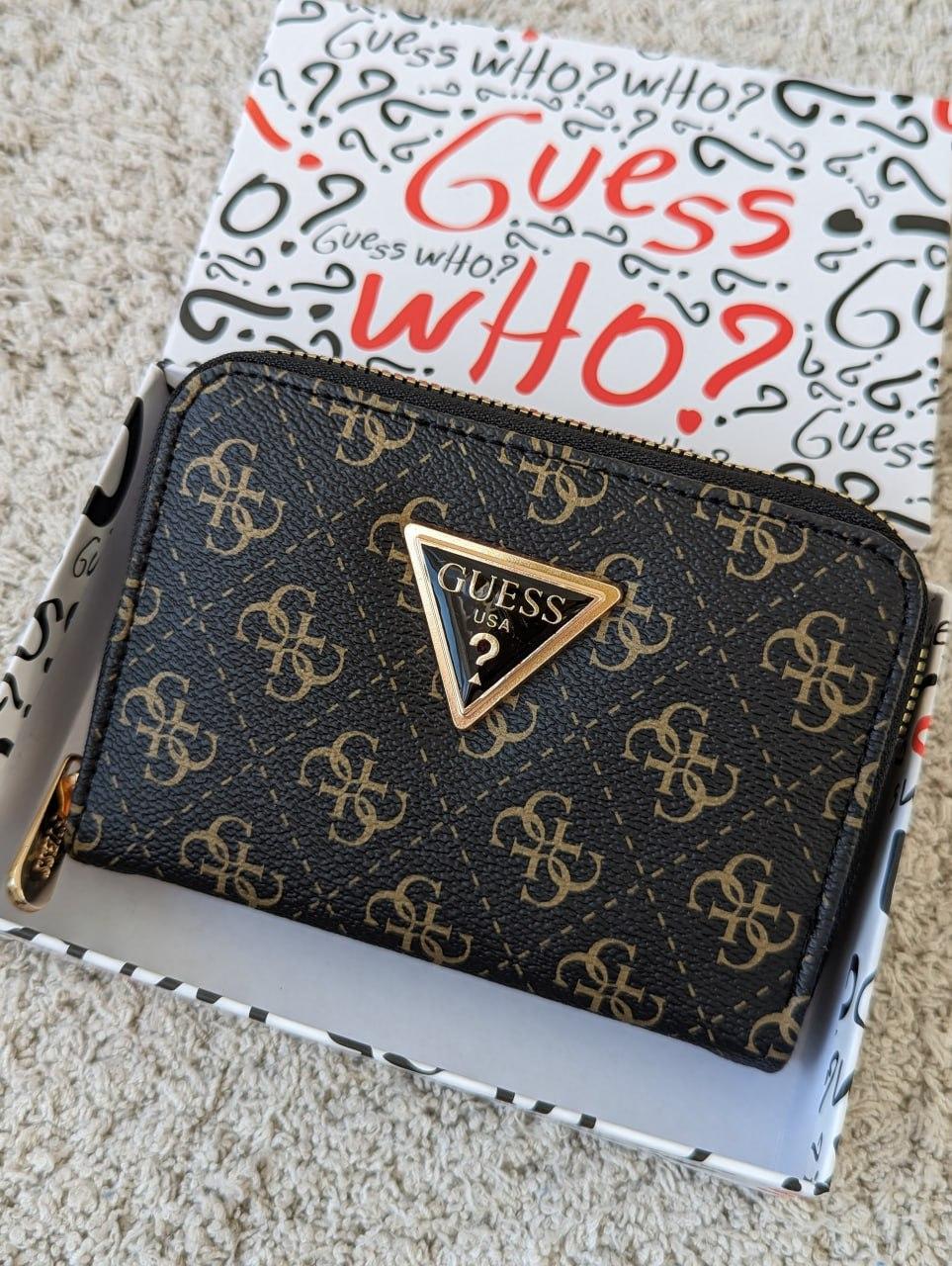 Гаманець Guess жіночий міні Гаманець Гесс коричневий