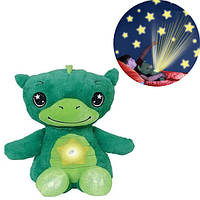 Детская плюшевая игрушка Дракон ночник-проектор звёздного неба Star Belly Зеленый