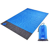 Анти-песок пляжная чудо-подстилка Originalsize Sand Free Mat 200*200 Темно-синяя