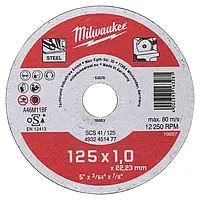 Диск відрізний по металу MILWAUKEE, SCS 41/125х1, діаметр 125 мм