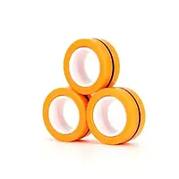 Магнитные вращающиеся кольца спиннер Stress Relief Magnetic Rings Оранжевый