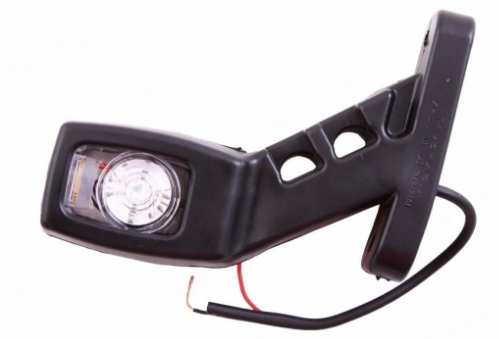 Ліхтар ріжок бічний кривий габаритний світлодіодний 14 см червоний/білий/оранжевий, фото 1