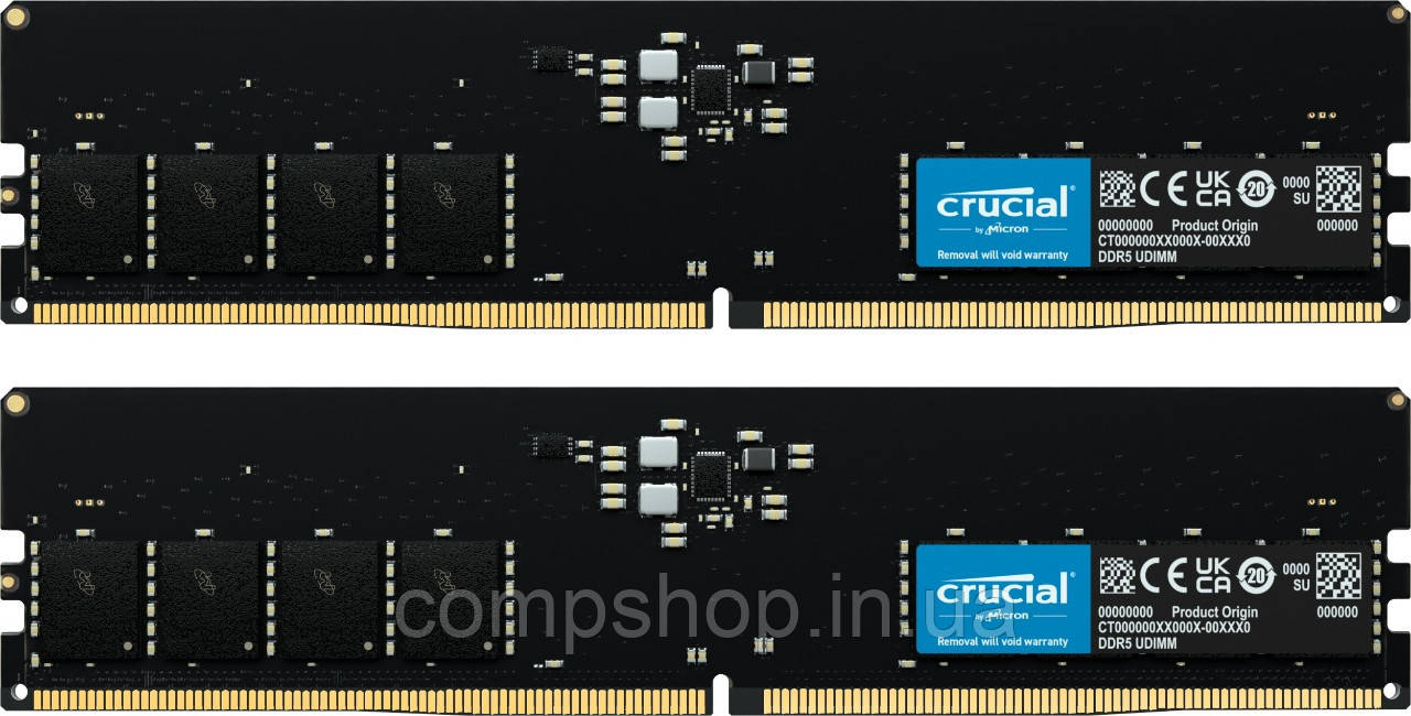 Пам'ять DDR5  32GB  5600MHz PC5-44800  (Kit of 2x16GB)  Crucial (CT2K16G56C46U5) (код 137333)