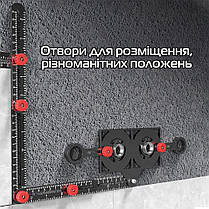 Універсальна будівельна лінійка для плитки Локатор 6 колін (шаблон контурний) PT-706, фото 2