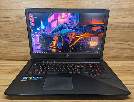 Б/в Ігровий ноутбук Asus Gl703VM 17.3" 1920x1080| i7-7700HQ| 16GB RAM| 256GB SSD+1000GB HDD| GTX 1060 6GB, фото 1