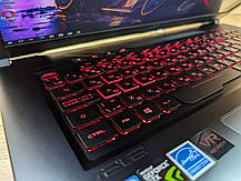 Б/в Ігровий ноутбук Asus Gl703VM 17.3" 1920x1080| i7-7700HQ| 16GB RAM| 256GB SSD+1000GB HDD| GTX 1060 6GB, фото 6