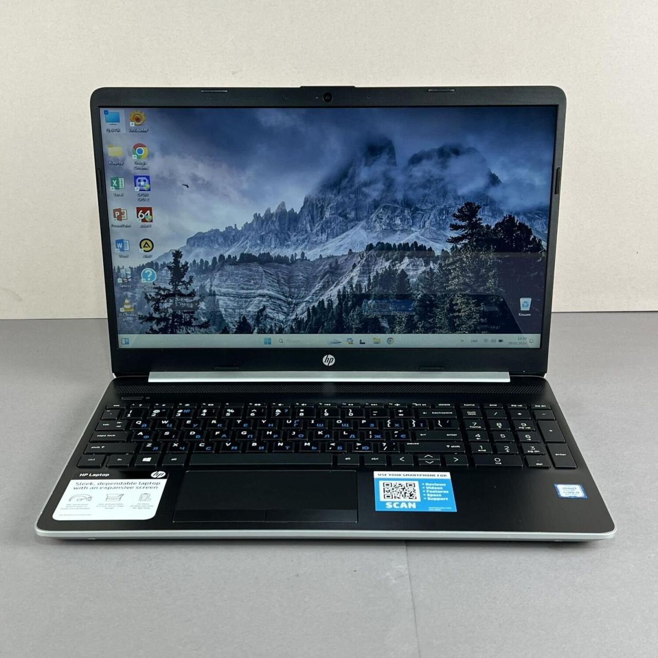 Б/в Ноутбук HP 15-dw0043dx 15.6" 1366x768| Core i5-8265U| 8 GB RAM| 240 GB SSD| UHD 620