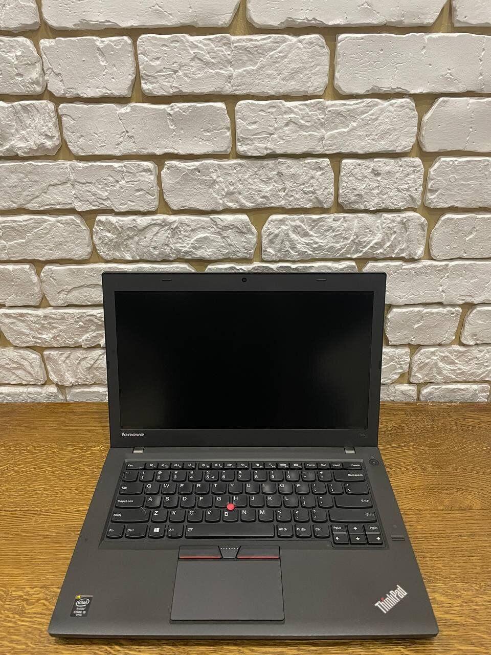 Б/в Ноутбук Lenovo ThinkPad T450 14" 1600x900| Core i5-5300U| 8 GB RAM| 240 GB SSD NEW| HD 5500| Две АКБ