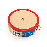 Детская музыкальная игрушка Бубен деревянный Hape E0607 диаметр 16,5 см , Toyman