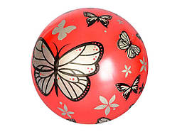 Мяч дитячий 9 дюймів Метелики вага 60-65г червоний MS 1897 ТМ METR