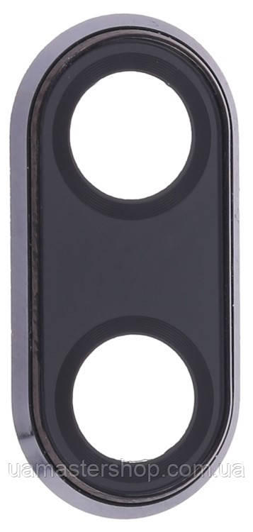 Скло камери Huawei P20 з рамкою чорного кольору, фото 1