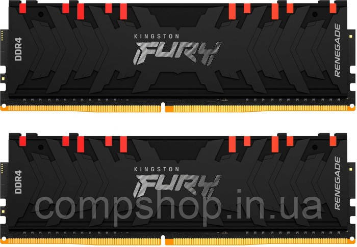 Пам'ять DDR4  16GB  3600MHz PC4-28800  (Kit of 2x8GB)  Kingston FURY Renegade RGB  (код 128153)