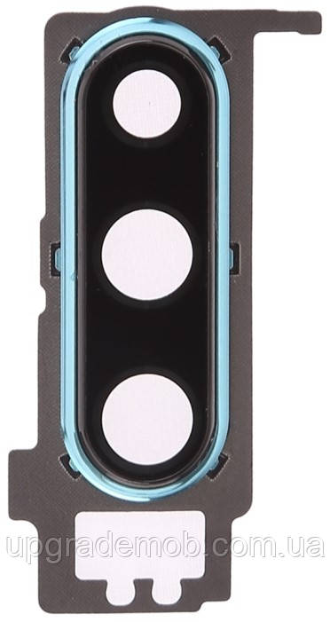 Скло камери Huawei P30 з рамкою синього кольору Aurora Blue, фото 1