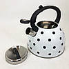 Чайник для газової плитки Unique UN-5301 2,5 л | Чайник нержавіюча сталь зі свистком | JG-915 Кухонний чайник, фото 3
