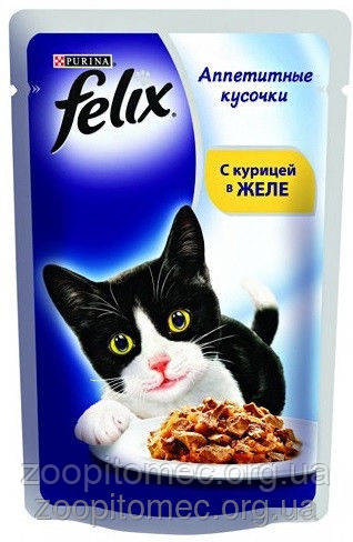 Корм для котів Felix Purina (Пурину) Фелікс з куркою 100г