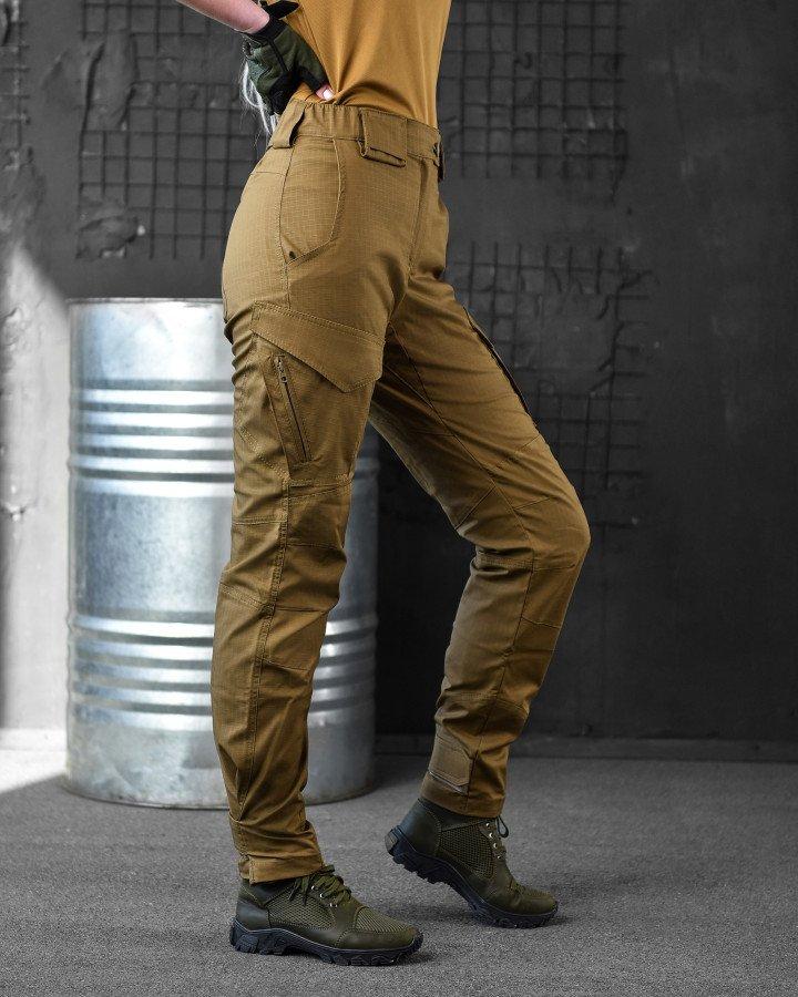 Жіночі демісезонні армійські брюки койот, Тактичні штани для жінок Ріп стоп військовий одяг