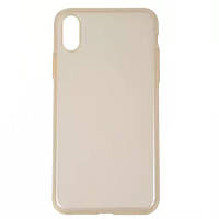 Чохол Baseus для телефону iPhone XR прозорий, силікон, золотистий