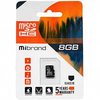 Карта Пам'яті Mibrand MicroSDHC 8gb 10 Class