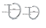 Пірсинг кільце обманка для ніздрі 8 мм (носа) чорний Кліпса, фото 7
