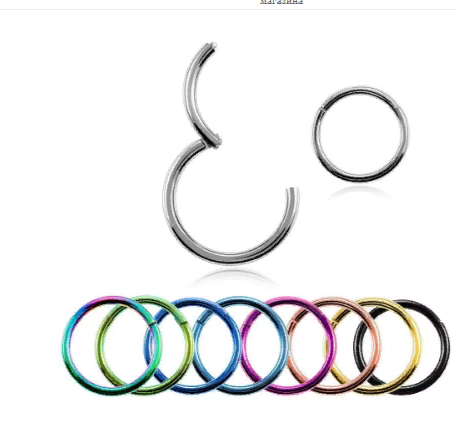 Сережки кільце для пірсингу (носа, вушей,губ) 8 мм, фото 1