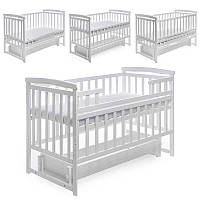 Кровать для новорожденных "Трансформер" цвет - белый, без ящика DS-1011