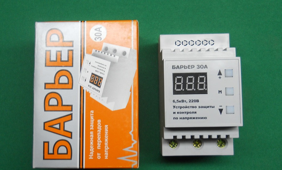 Цифрове реле напруги Бар'єр RedLine 30A DIN г.Харків (09-63)