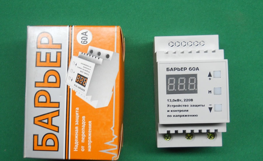 Цифрове реле напруги Бар'єр RedLine 60A DIN г.Харків (09-65)