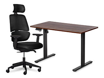 Mealux Комплект Mealux PowerDesk Lite Wood + Leo Air Plus Black (арт. EVO-201 Lite M/B +Y 546 KB)