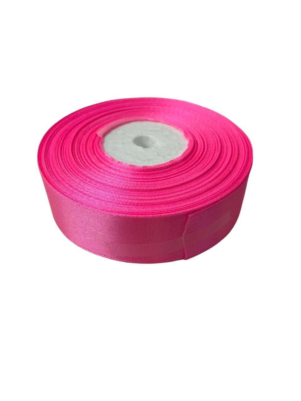 Стрічка атласна рожева 2,5 см ширина 36 ярдів