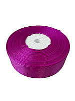Стрічка атласна  колір малинова 2,5 см ширина 36 ярдів